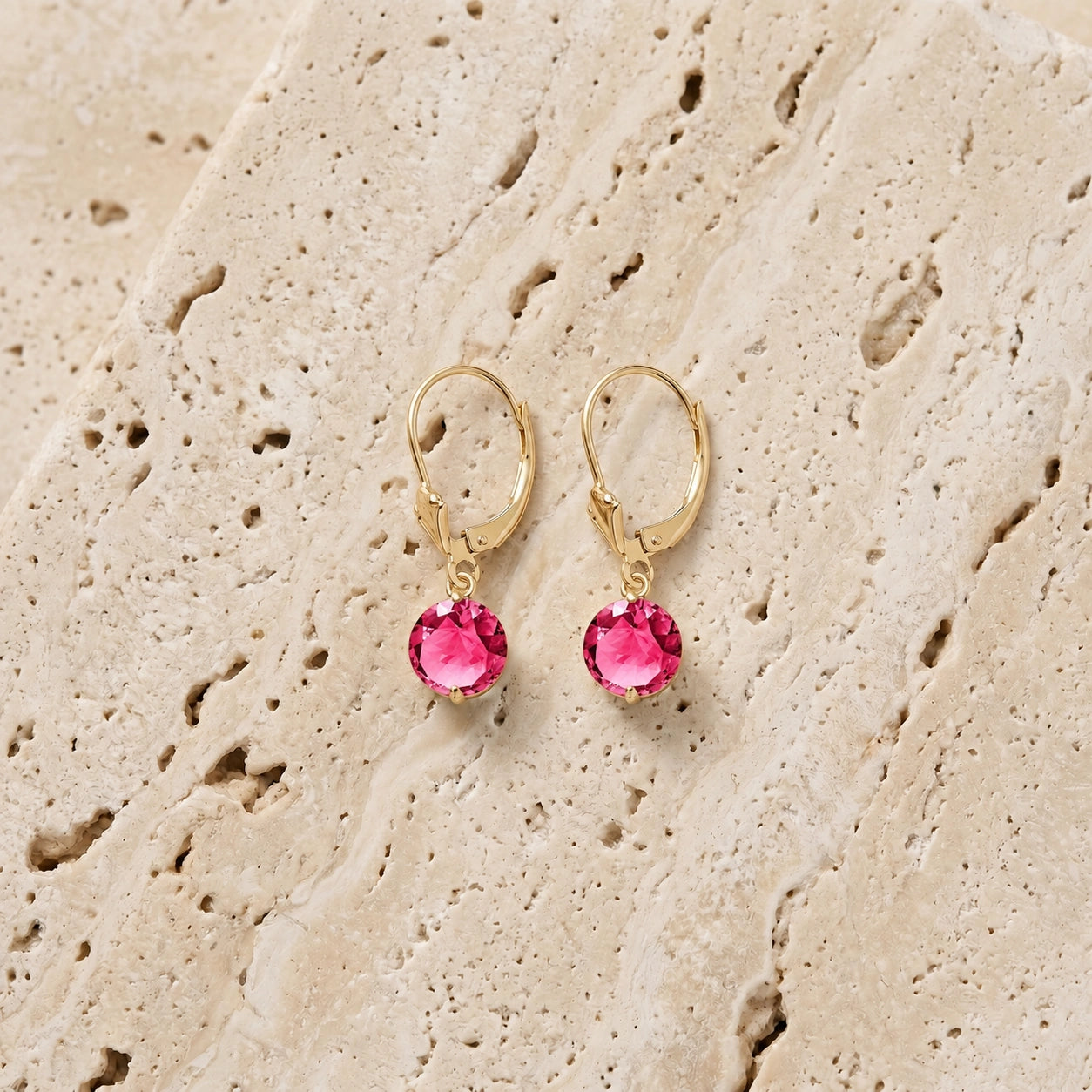 Yellow Gold Pink Topaz — Mariabrunella