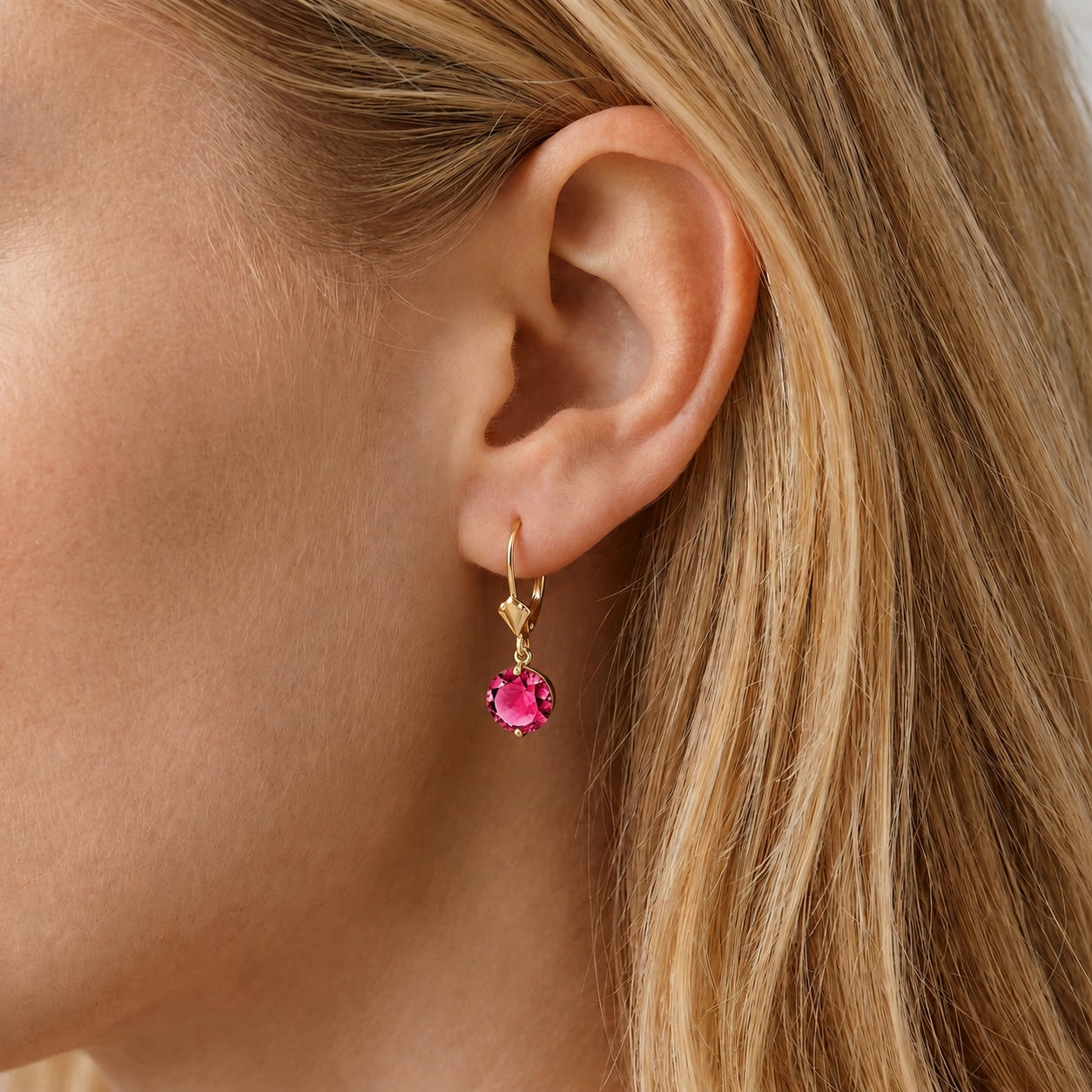 Yellow Gold Pink Topaz — Mariabrunella