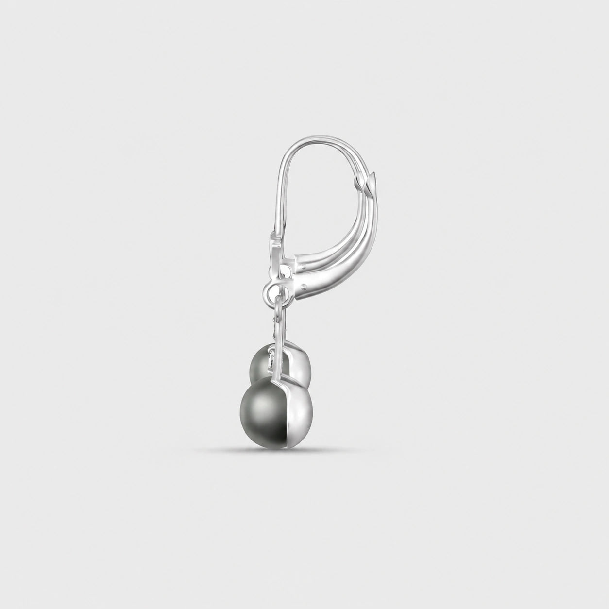 White Gold Earrings Pearl 10K — Rosaria