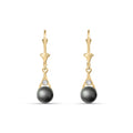 Yellow Gold Earrings Pearl 10K — Rosaria