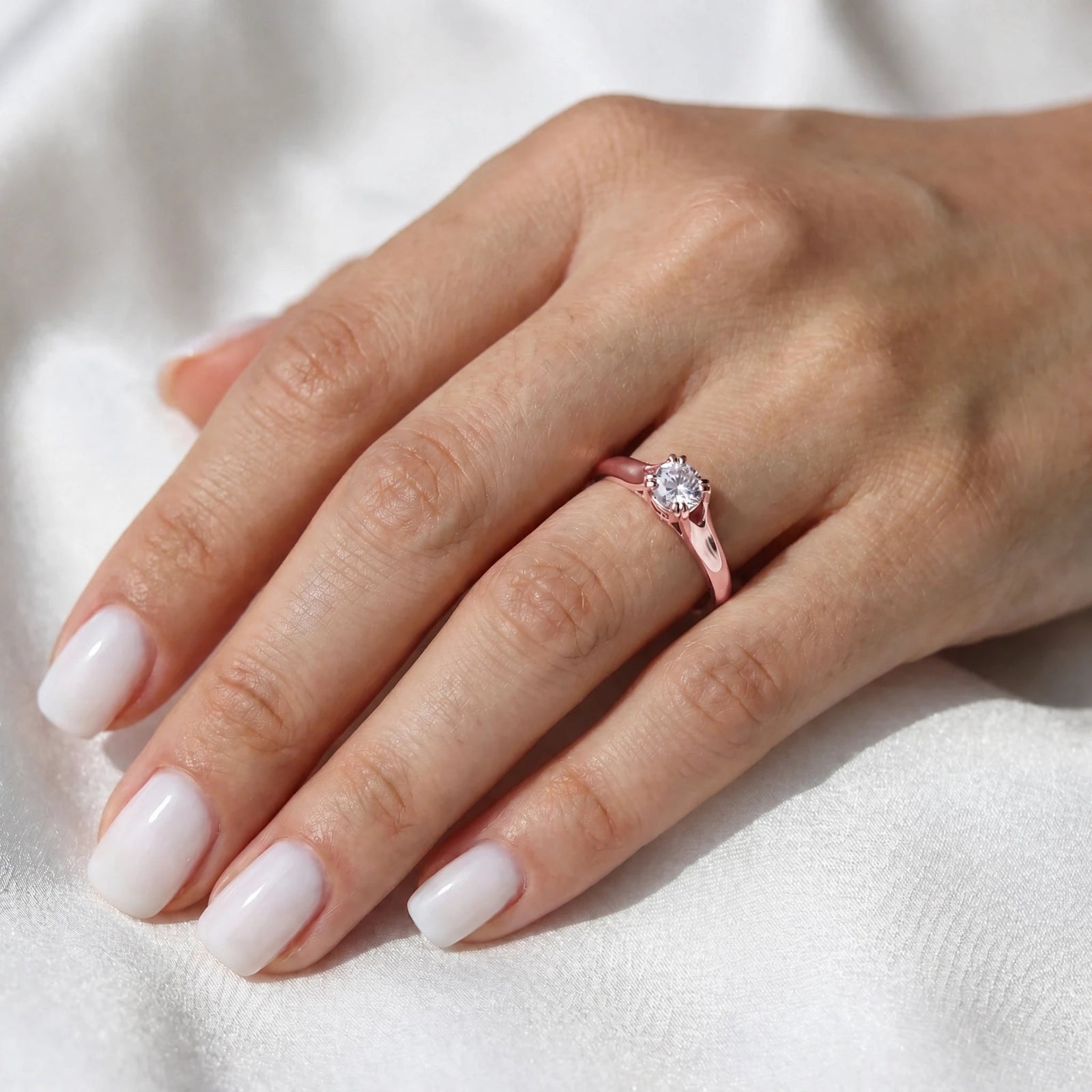 Rose Gold Ring Diamond 10K — Bernarda