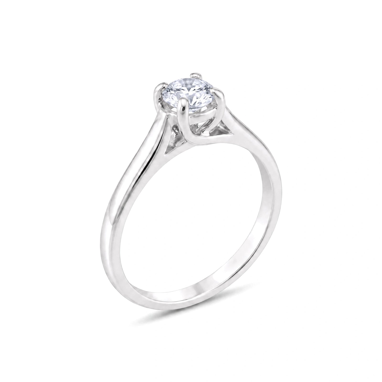 White Gold Ring Diamond 10K — Bernarda