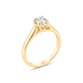 Yellow Gold Ring Diamond 10K — Bernarda