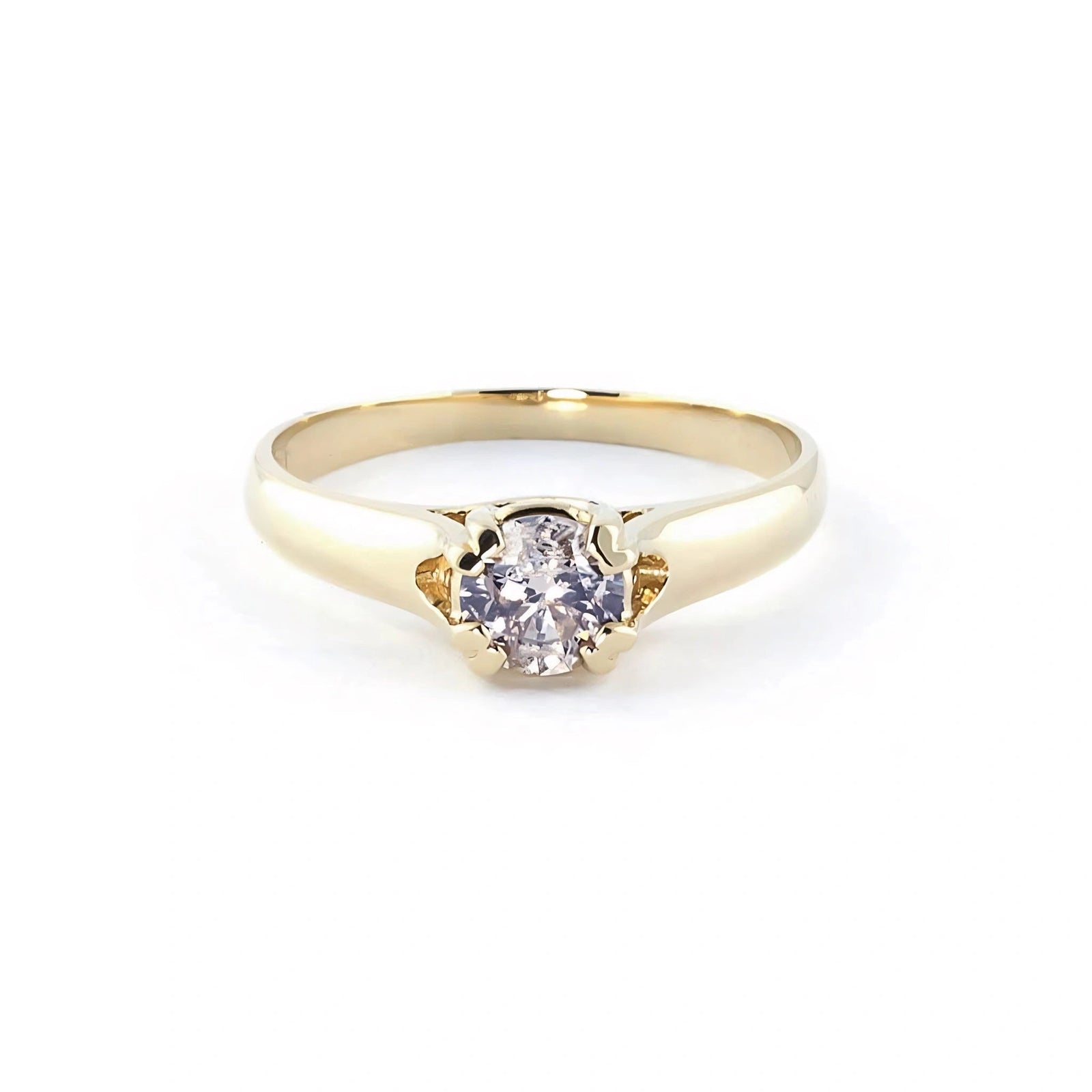 Yellow Gold Ring Diamond 10K — Bernarda
