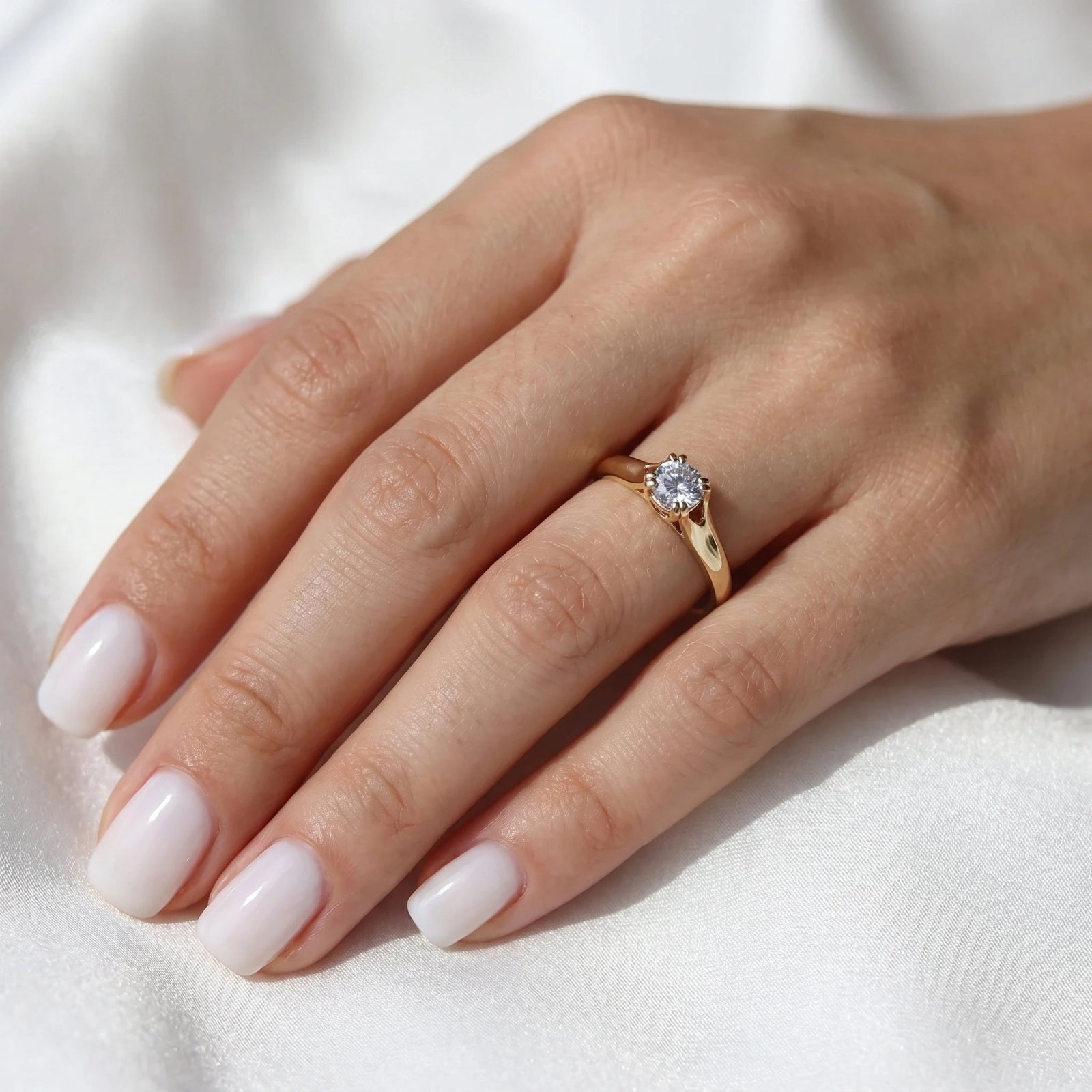 Yellow Gold Ring Diamond 10K — Bernarda