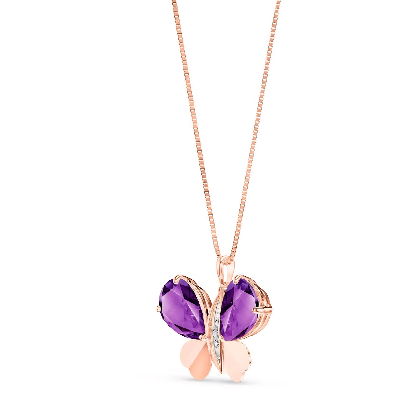 Rose Gold Atelier Pendant Necklace Amethyst 10K — Flaminia