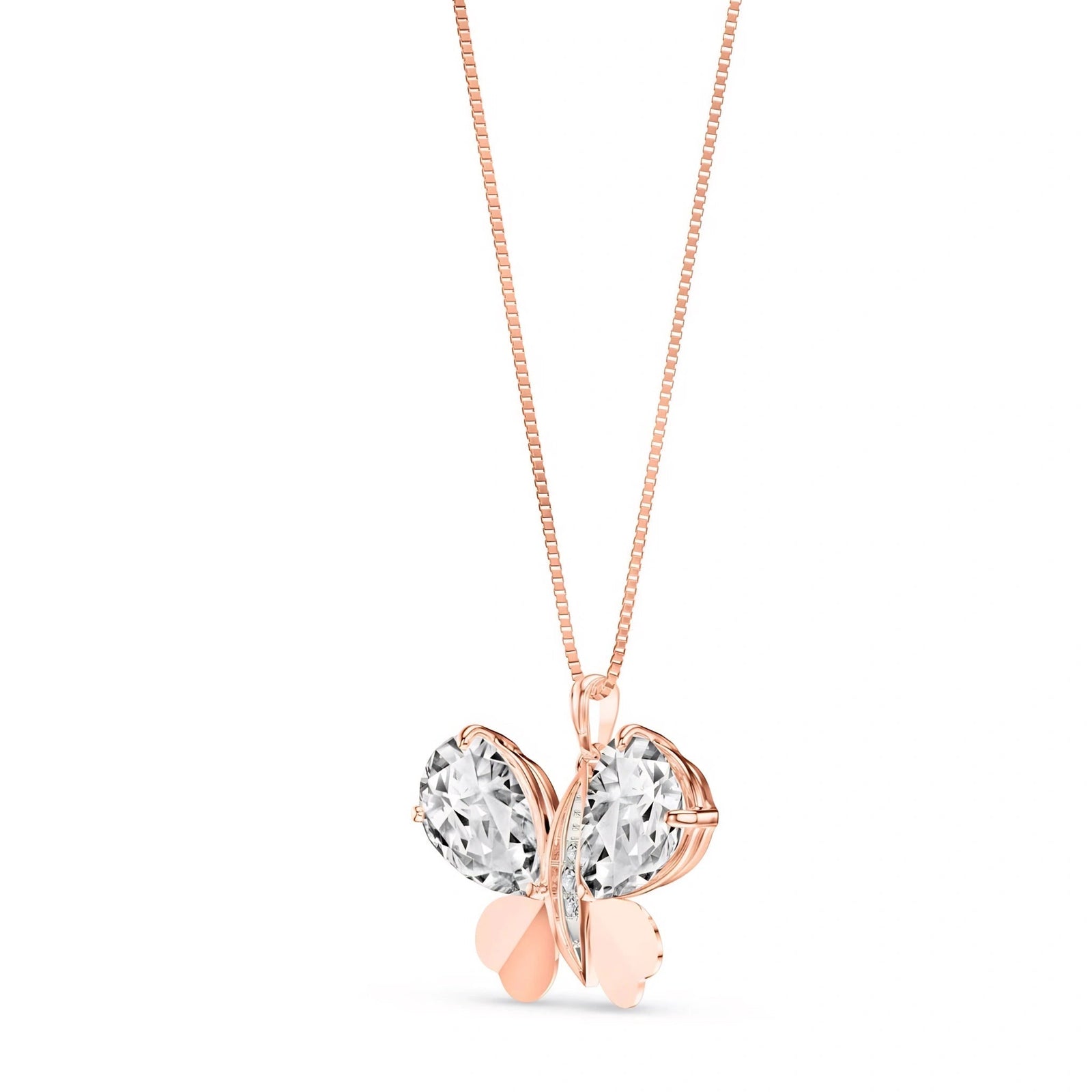 Rose Gold Atelier Pendant Necklace White Topaz 10K — Flaminia