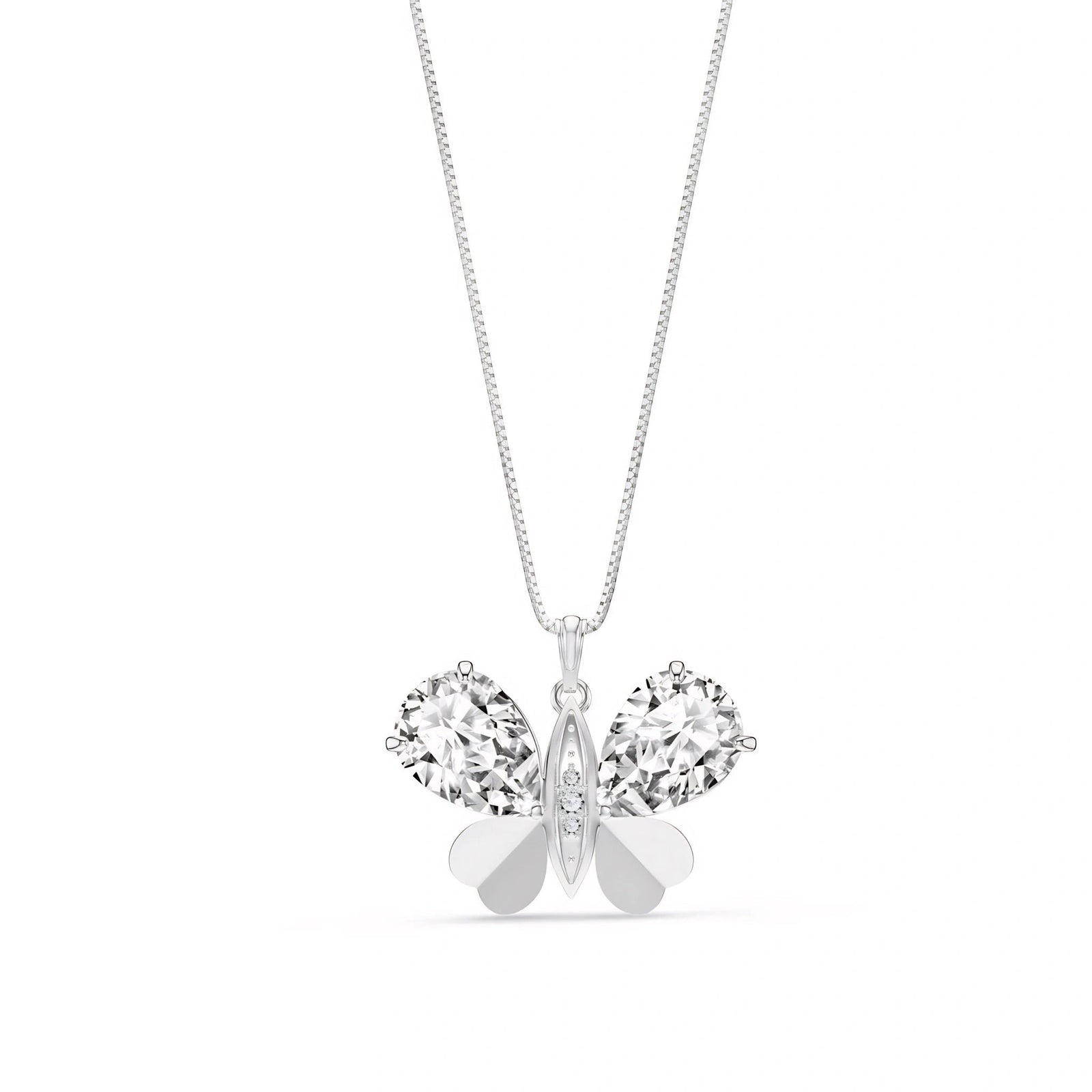 White Gold Atelier Pendant Necklace White Topaz 10K — Flaminia