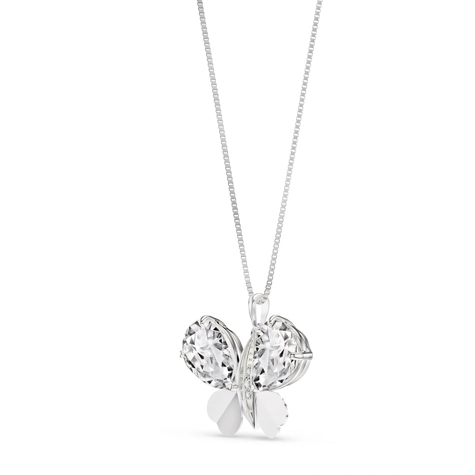 White Gold Atelier Pendant Necklace White Topaz 10K — Flaminia