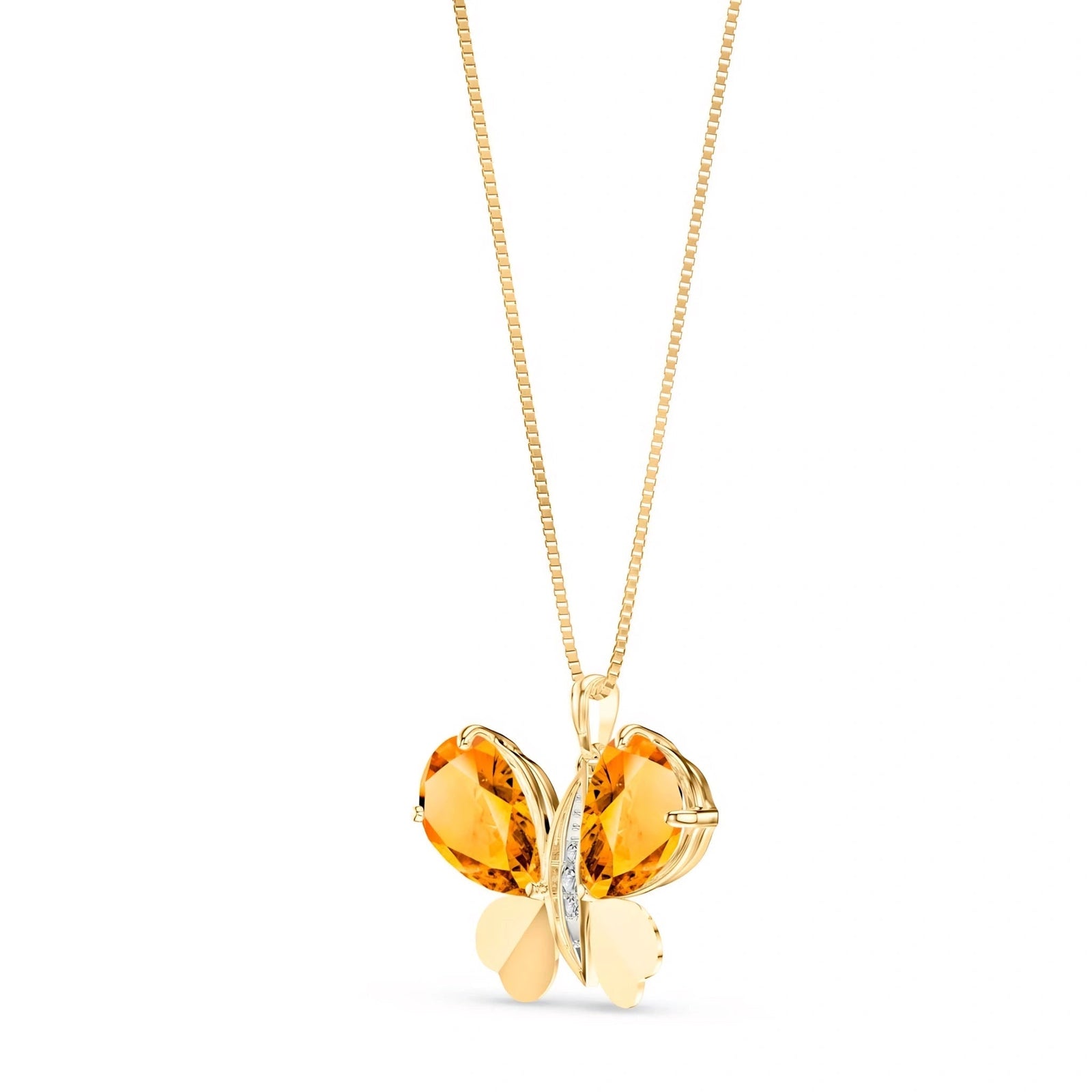 Yellow Gold Atelier Pendant Necklace Citrine 10K — Flaminia
