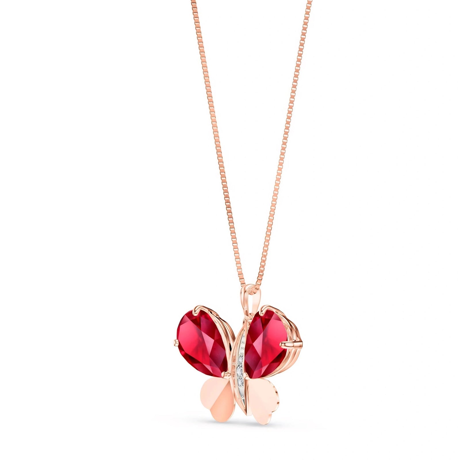 Rose Gold Atelier Pendant Necklace Ruby 10K — Flaminia