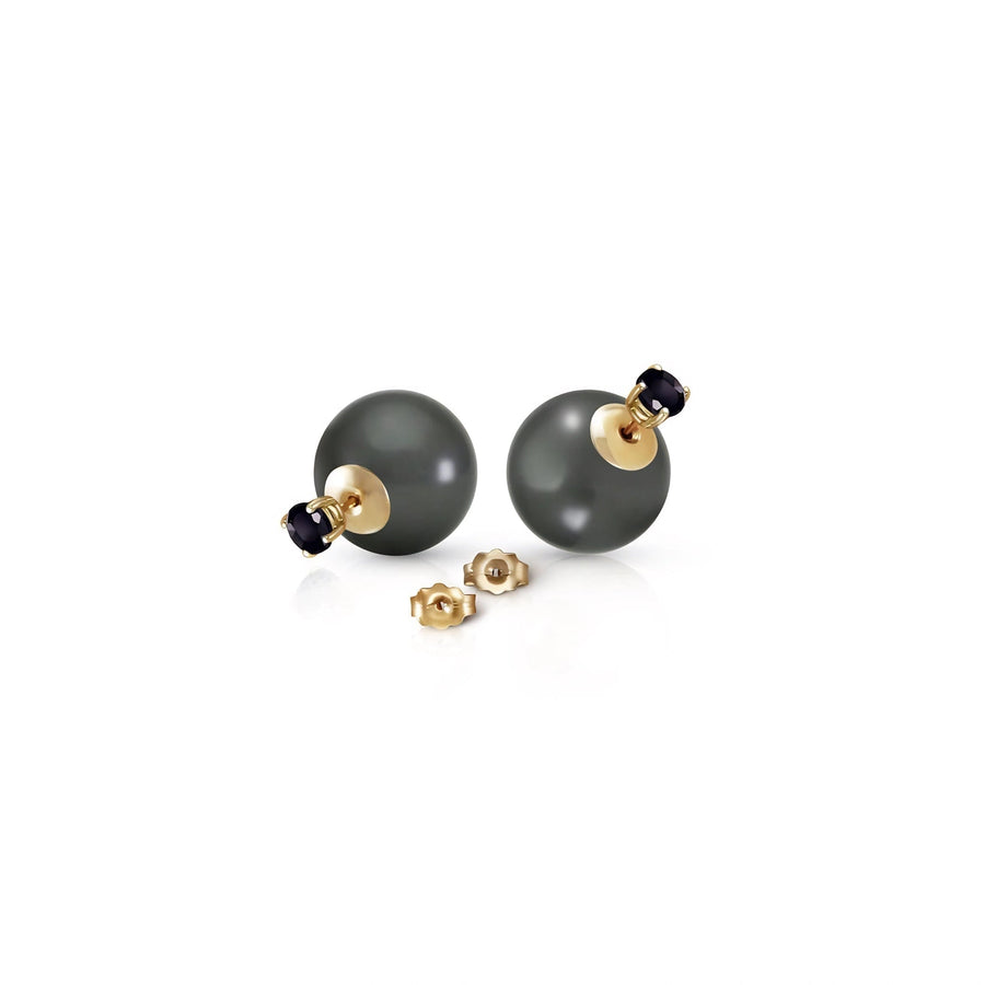 Yellow Gold Earrings Pearl 10K — Dafne
