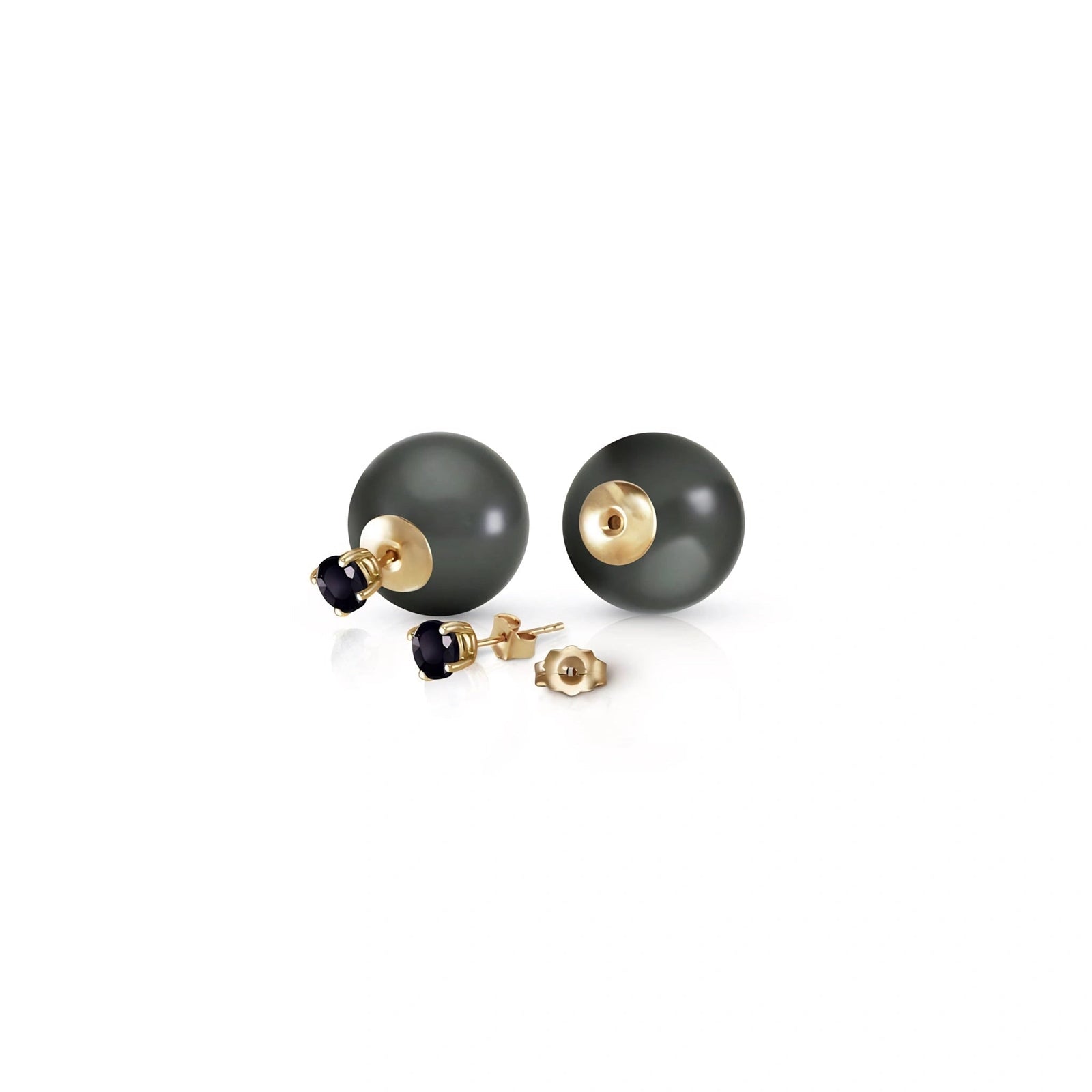 Yellow Gold Earrings Pearl 10K — Dafne