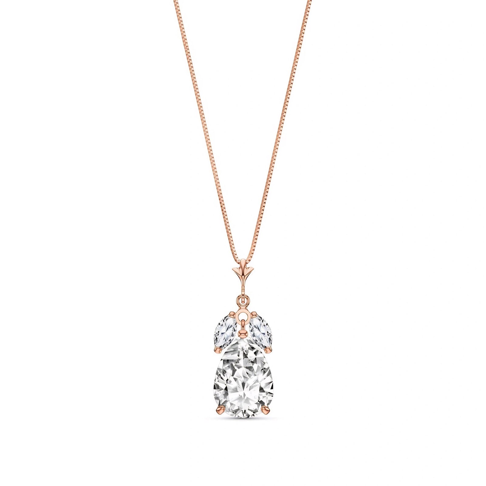 Rose Gold Rose Necklace Ruby 10K — Nina