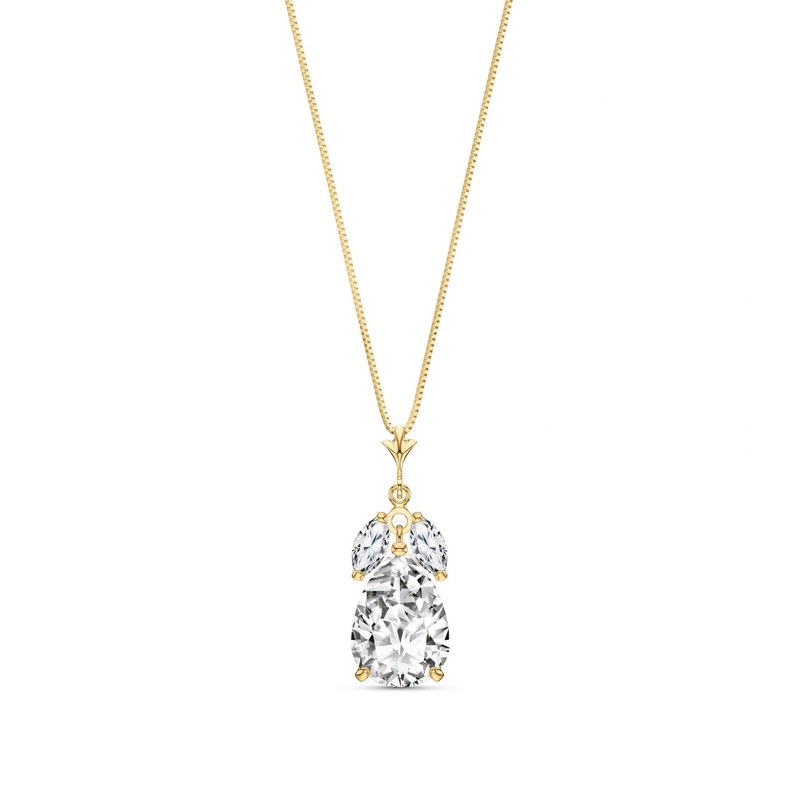 Yellow Gold Rose Necklace Ruby 10K — Nina