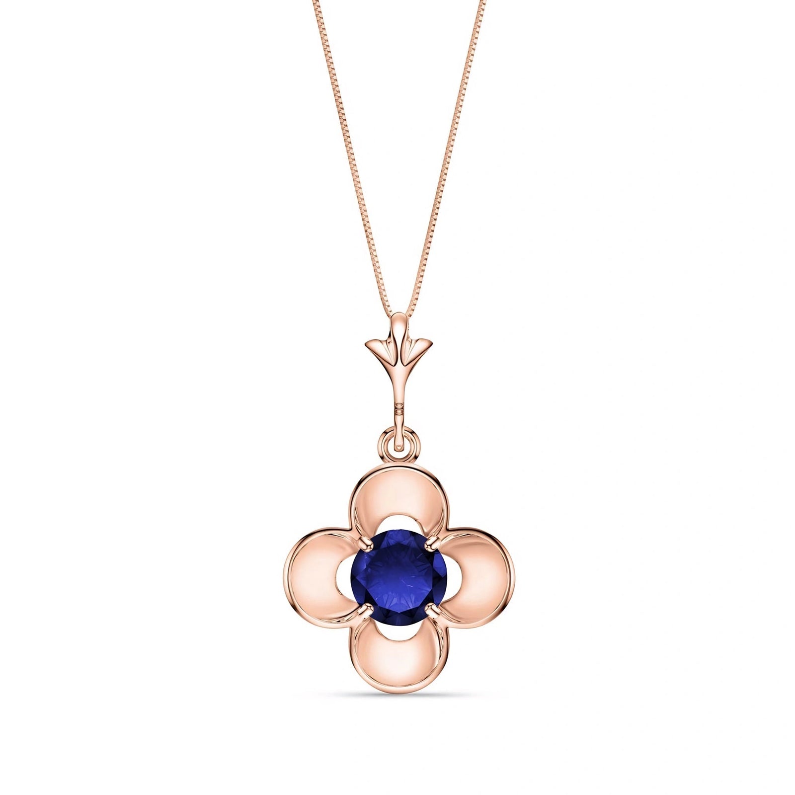 Rose Gold Heritage Necklace Sapphire 10K — Malvina