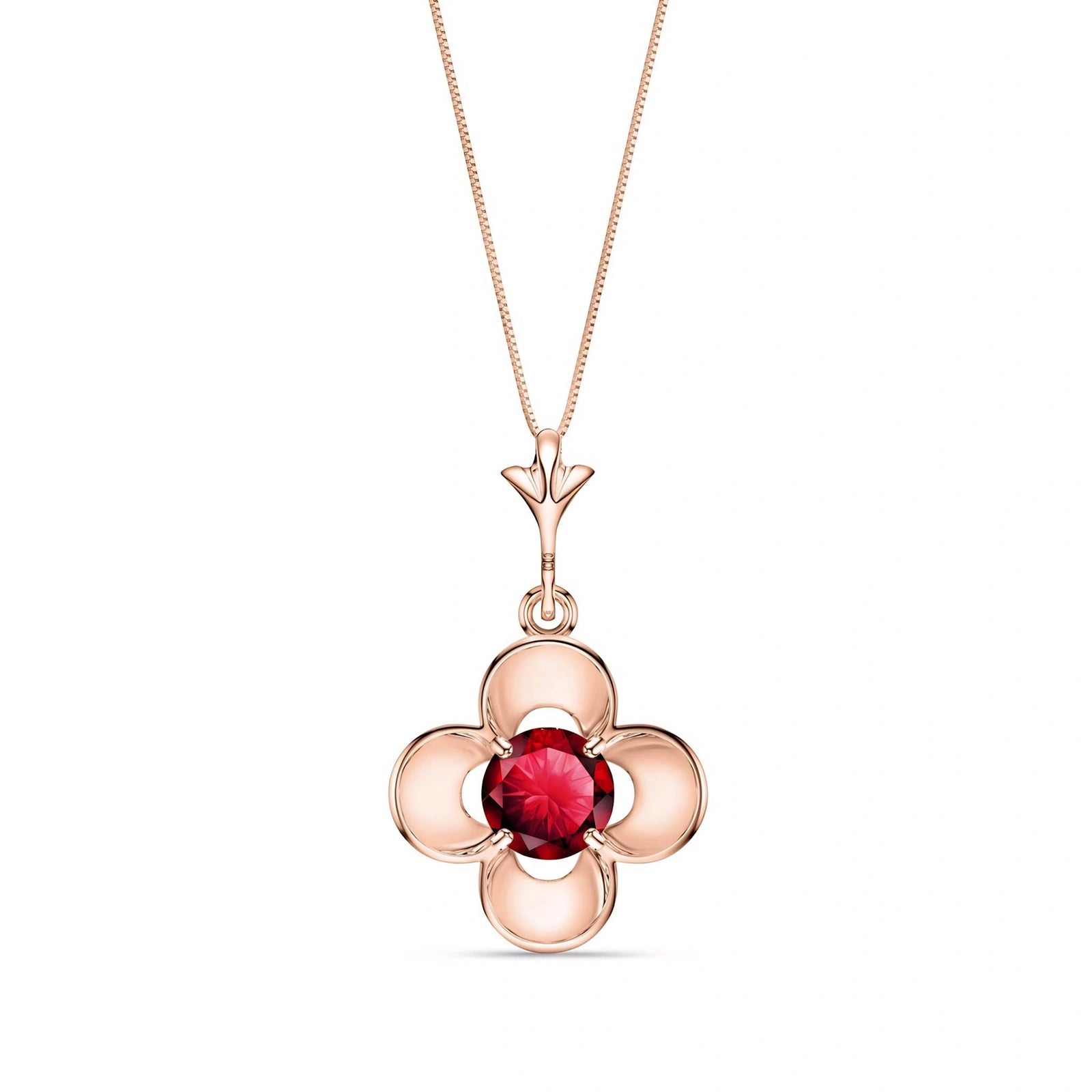 Rose Gold Heritage Necklace Ruby 10K — Malvina