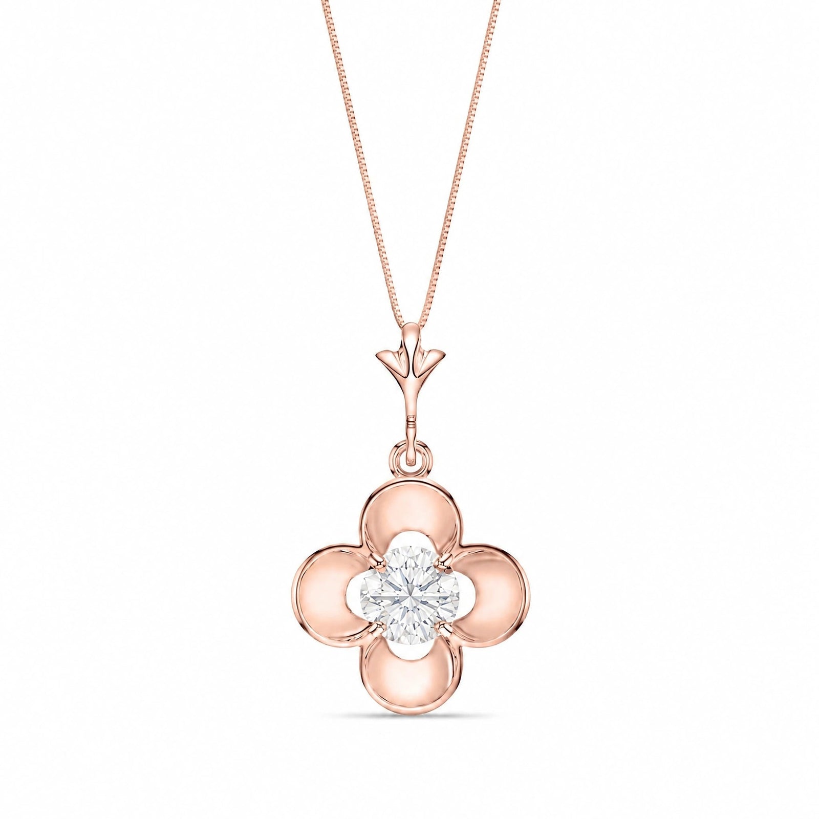 Rose Gold Heritage Necklace Diamond 10K — Malvina