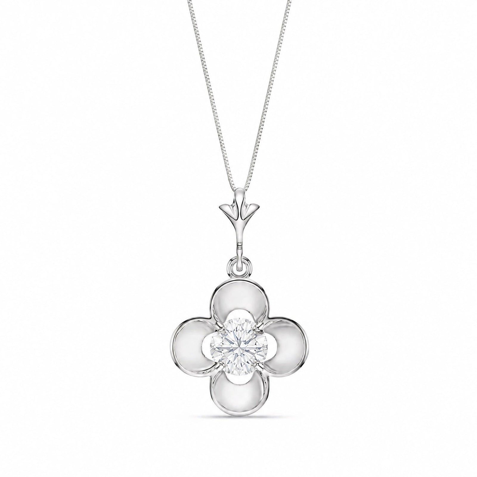 White Gold Heritage Necklace Diamond 10K — Malvina