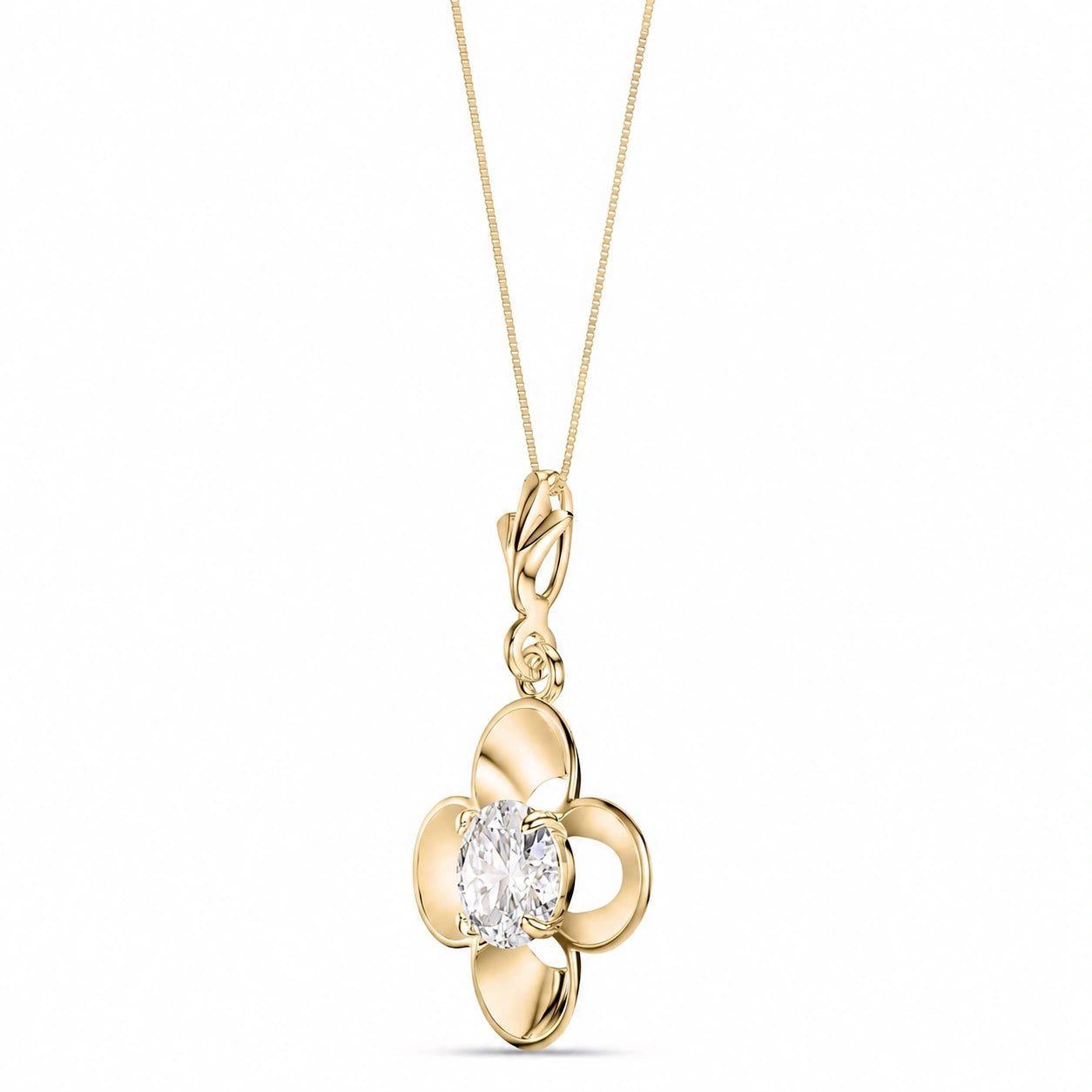 Yellow Gold Heritage Necklace Diamond 10K — Malvina