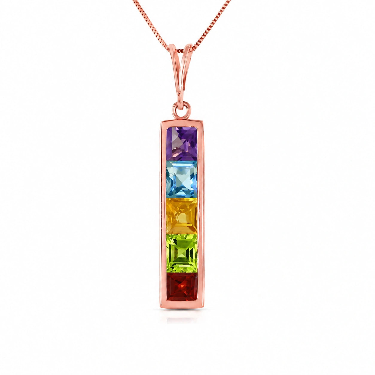 Rose Gold Necklace Amethyst 10K — Giulietta