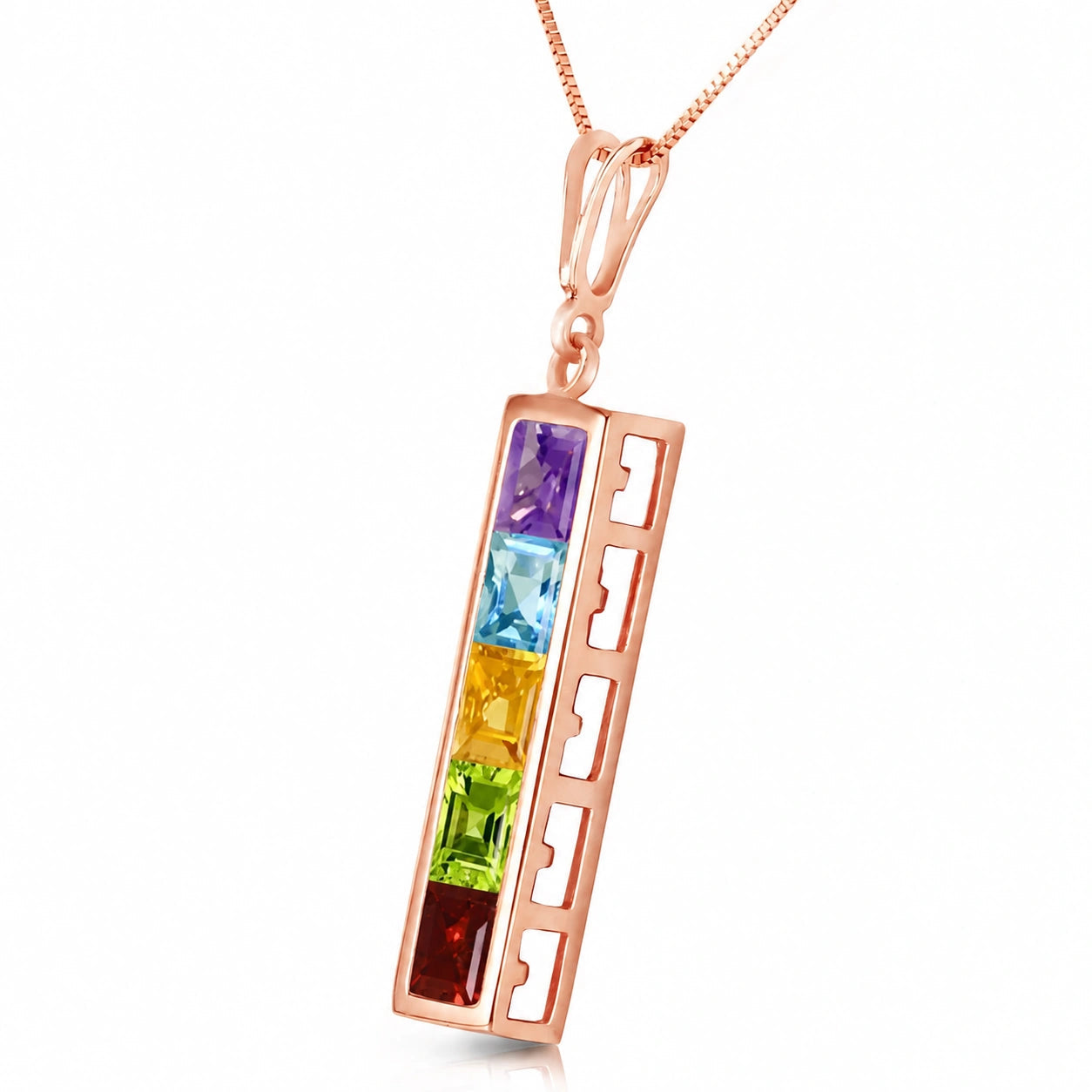Rose Gold Necklace Amethyst 10K — Giulietta