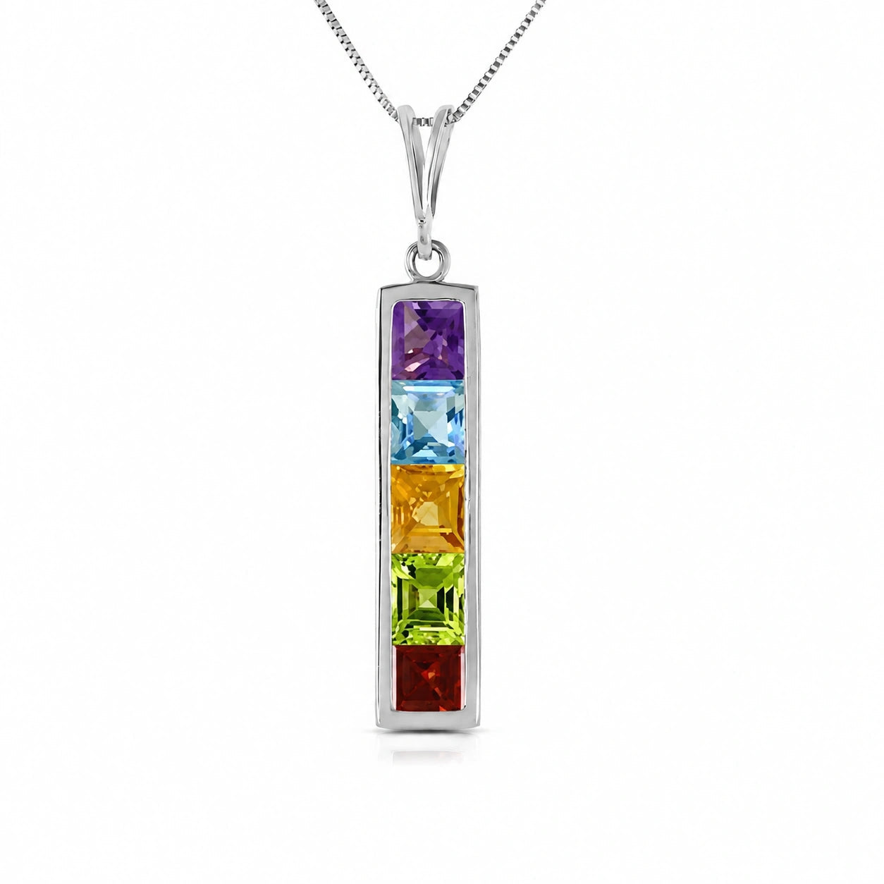 White Gold Necklace Amethyst 10K — Giulietta