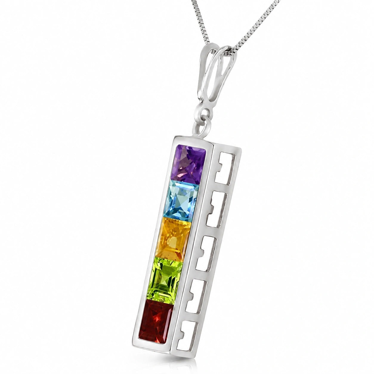 White Gold Necklace Amethyst 10K — Giulietta