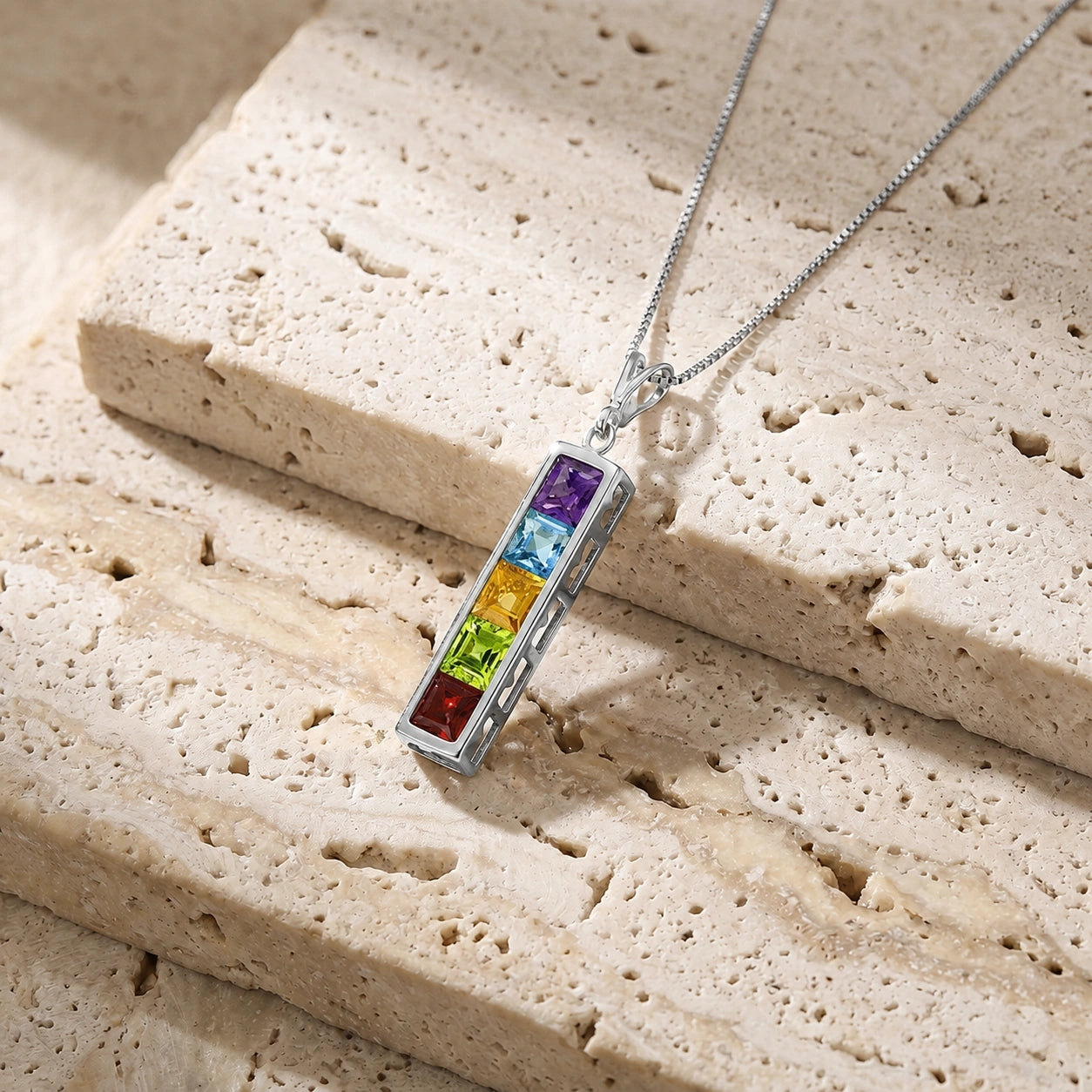 White Gold Necklace Amethyst 10K — Giulietta