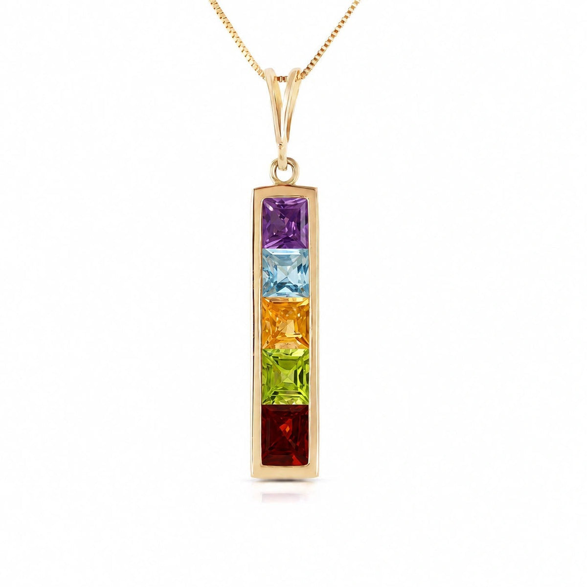 Yellow Gold Necklace Amethyst 10K — Giulietta