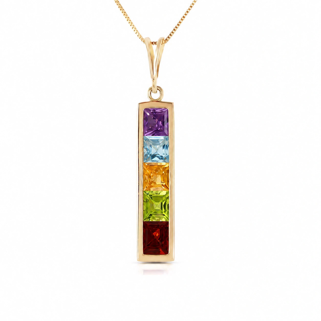 Yellow Gold Necklace Amethyst 10K — Giulietta