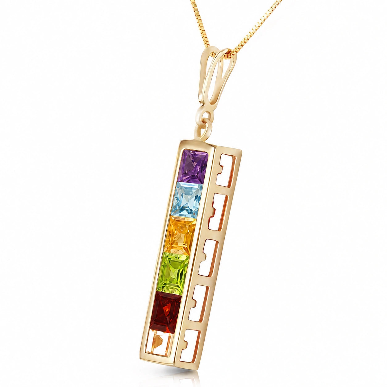 Yellow Gold Necklace Amethyst 10K — Giulietta