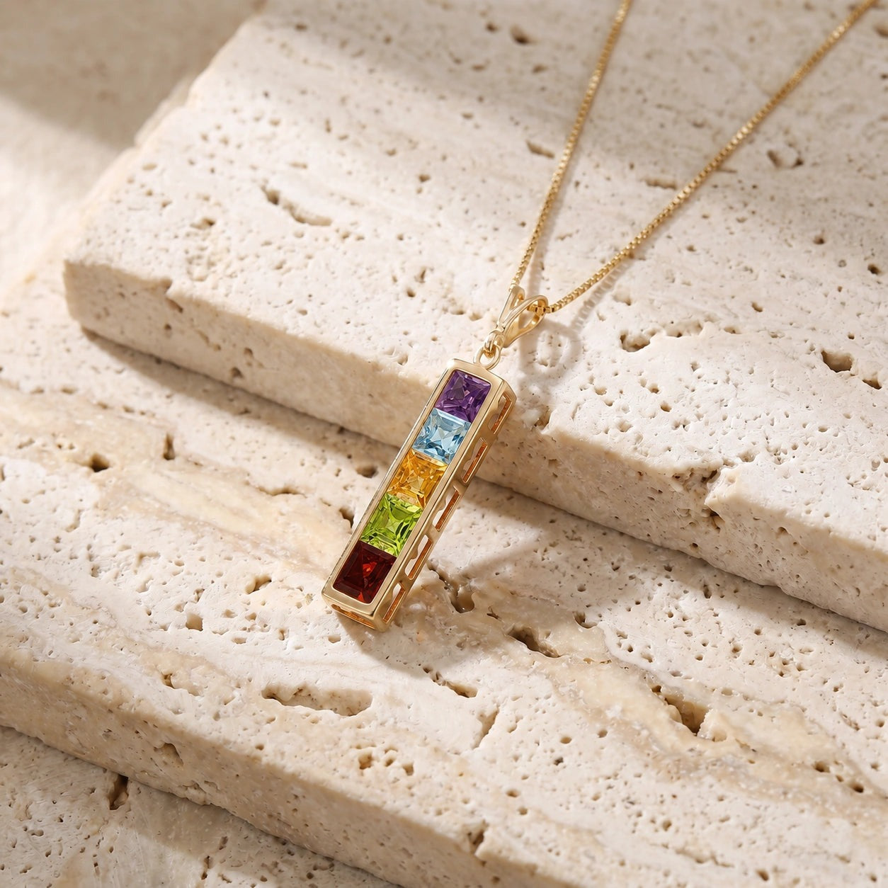 Yellow Gold Necklace Amethyst 10K — Giulietta