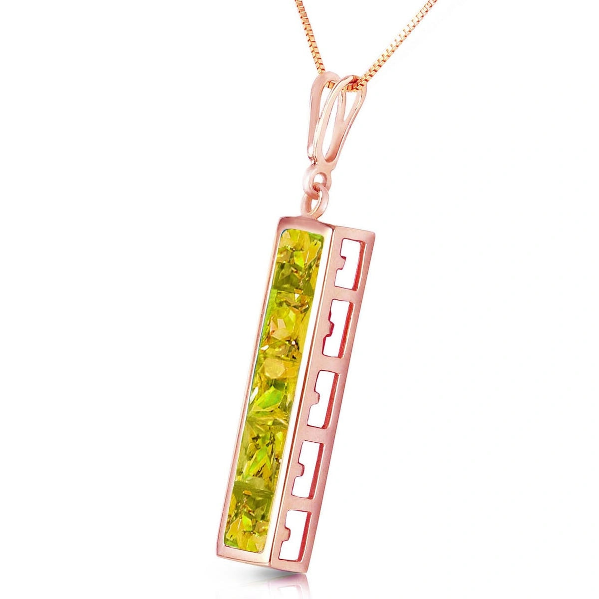 Rose Gold Necklace Aquamarine 10K — Giulietta