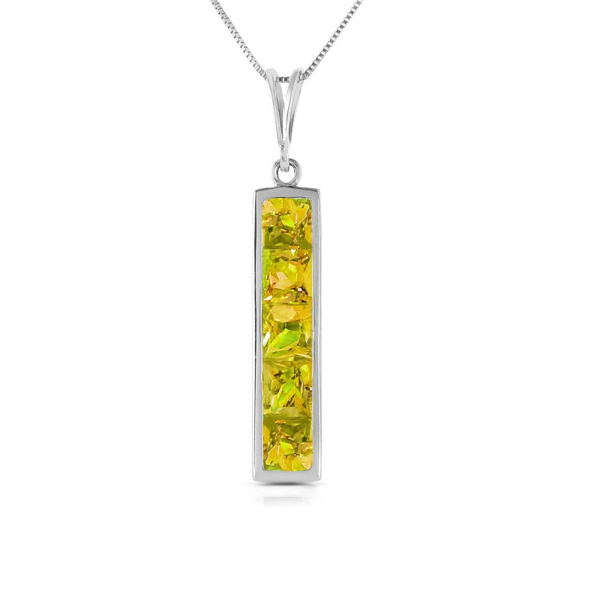 White Gold Necklace Aquamarine 10K — Giulietta