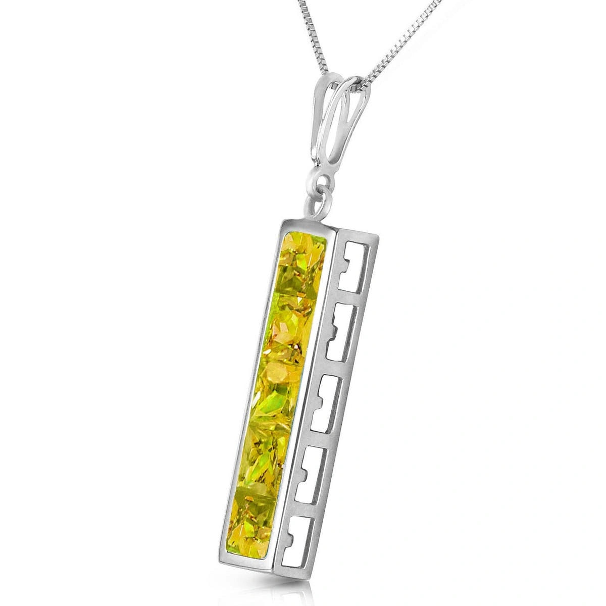 White Gold Necklace Aquamarine 10K — Giulietta