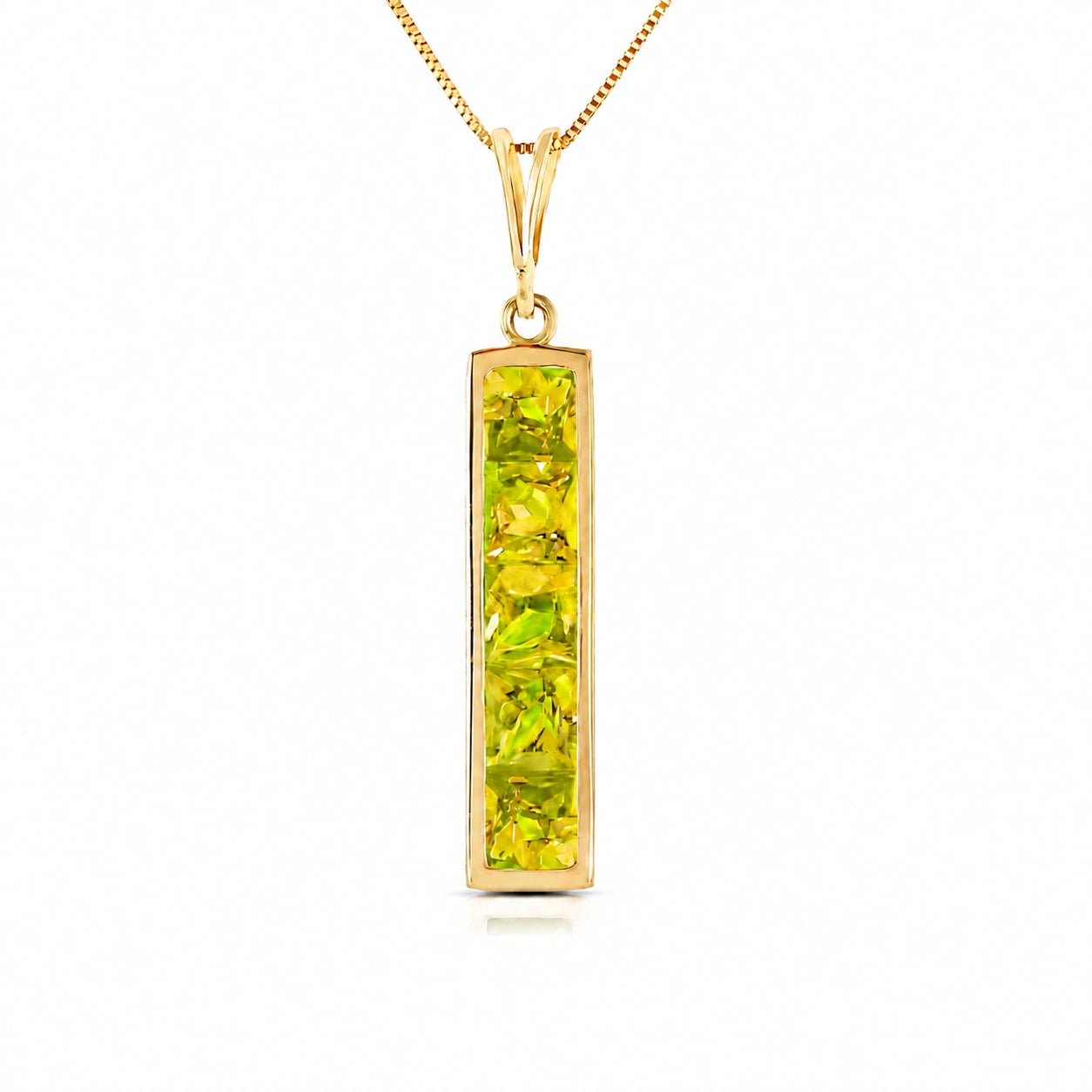 Yellow Gold Necklace Aquamarine 10K — Giulietta