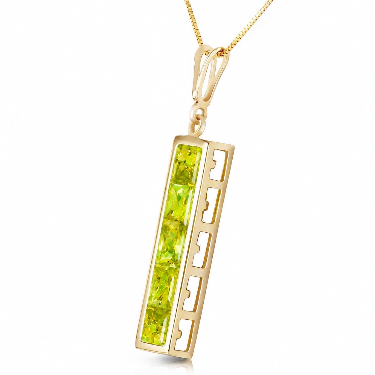 Yellow Gold Necklace Aquamarine 10K — Giulietta