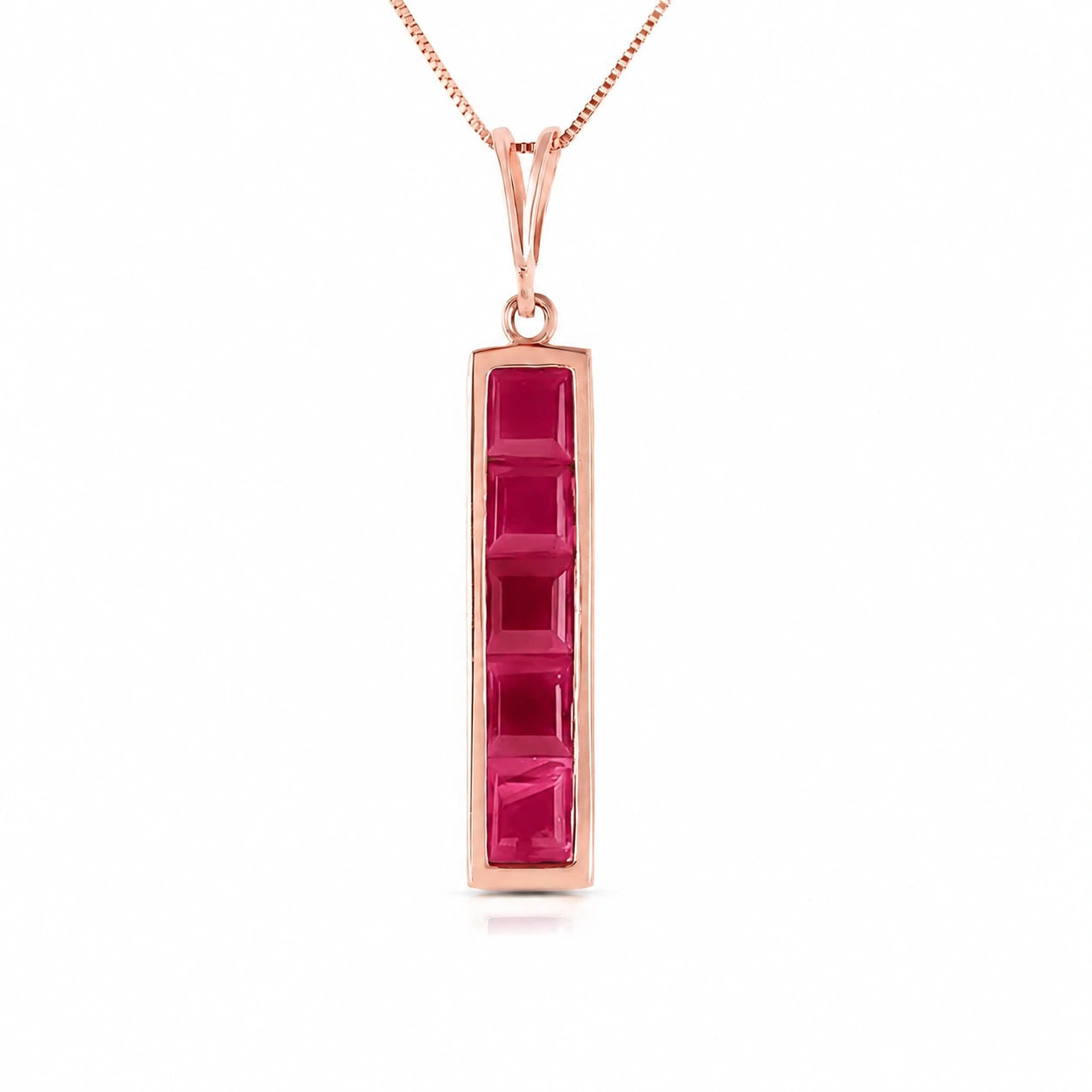 Rose Gold Necklace Blue Topaz 10K — Giulietta
