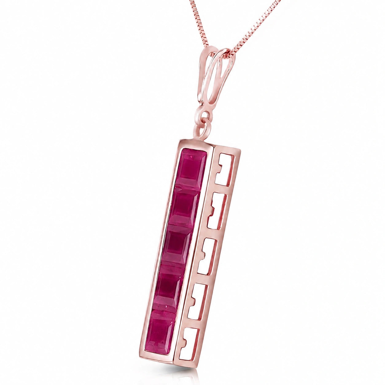 Rose Gold Necklace Blue Topaz 10K — Giulietta