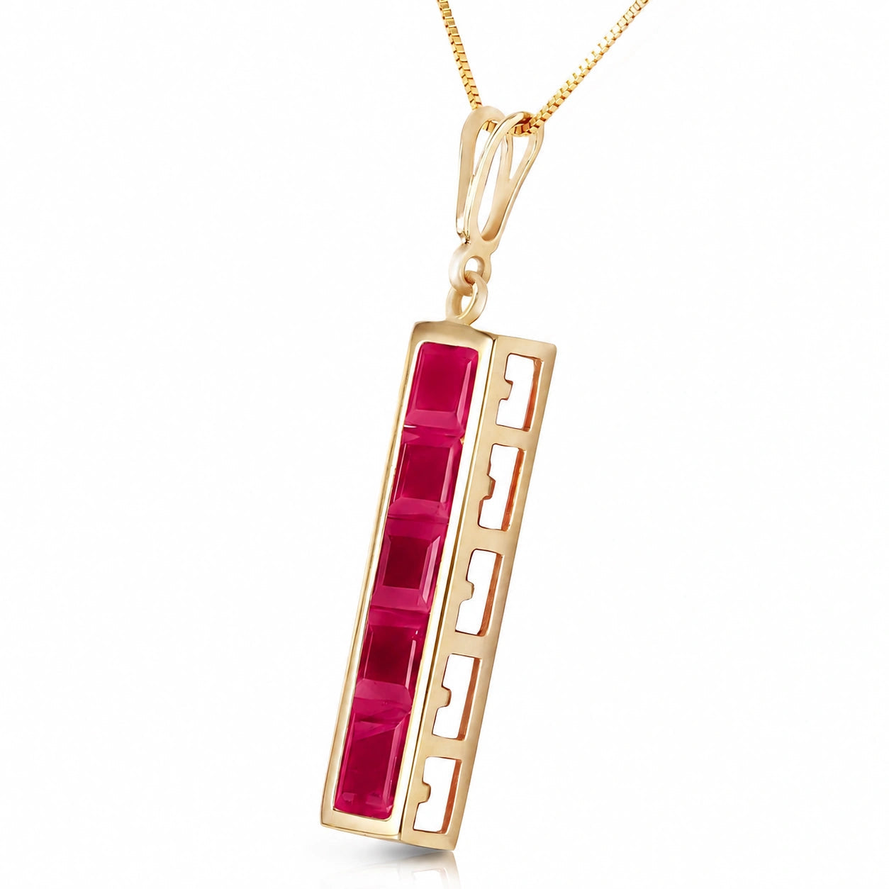 Yellow Gold Necklace Blue Topaz 10K — Giulietta