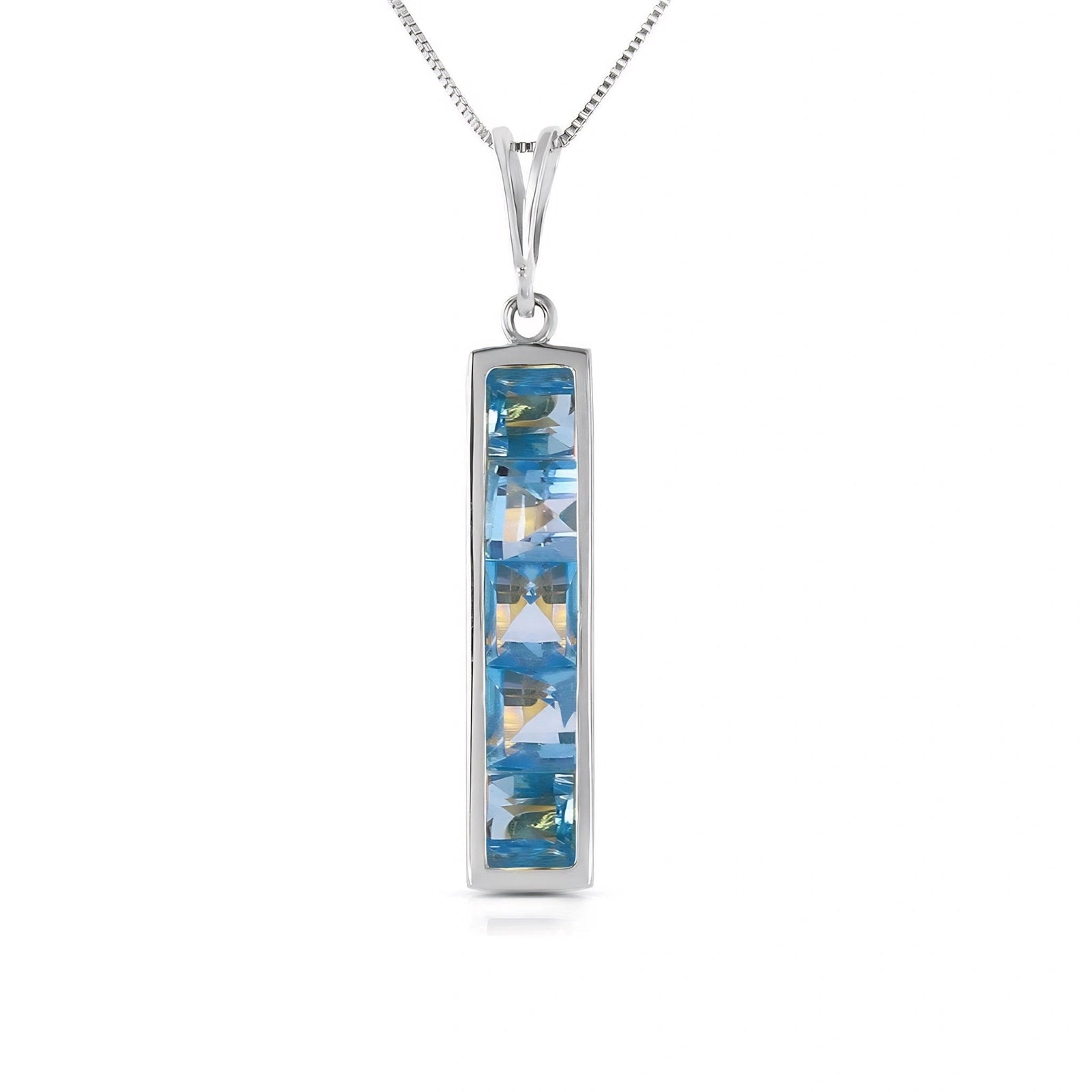 White Gold Necklace Citrine 10K — Giulietta