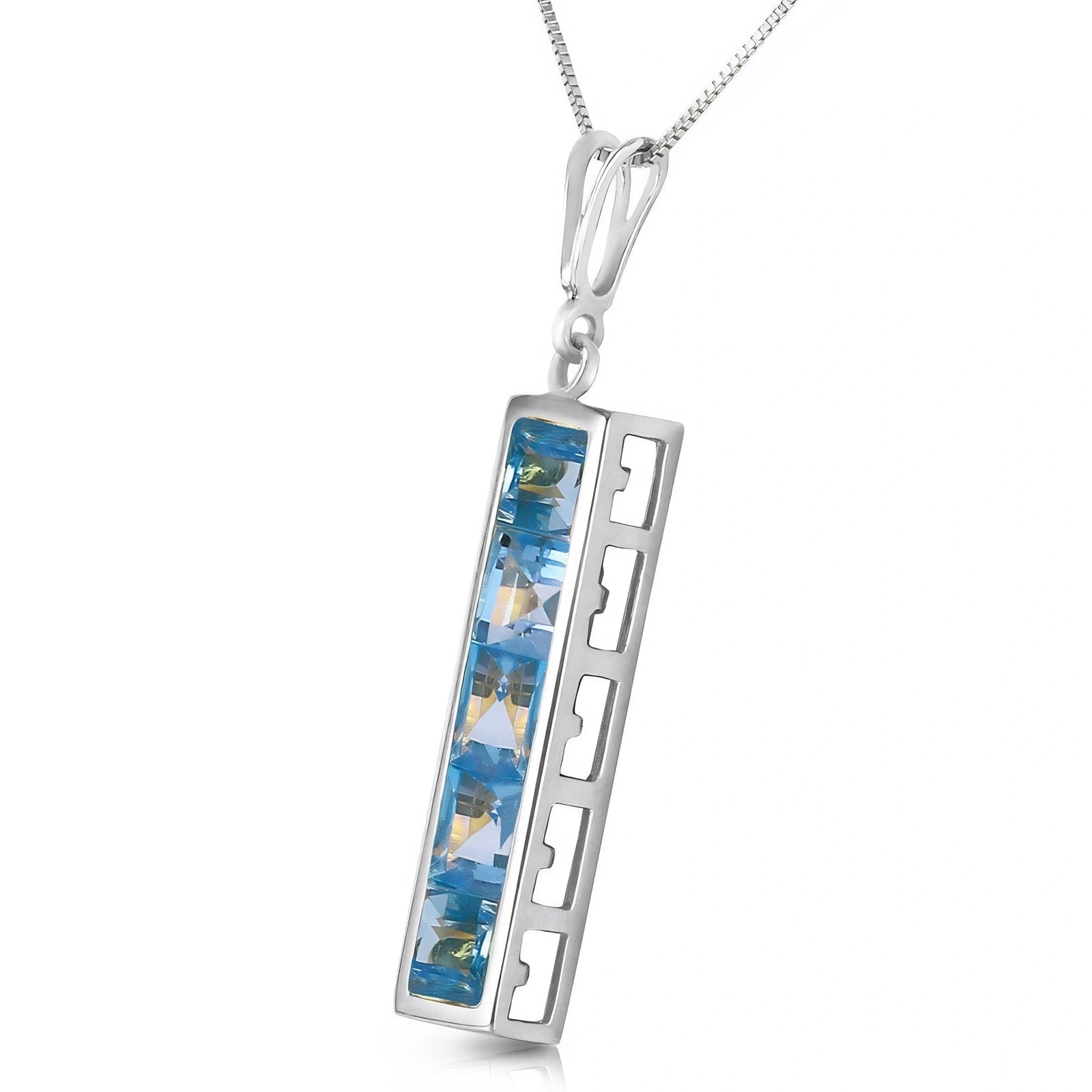 White Gold Necklace Citrine 10K — Giulietta