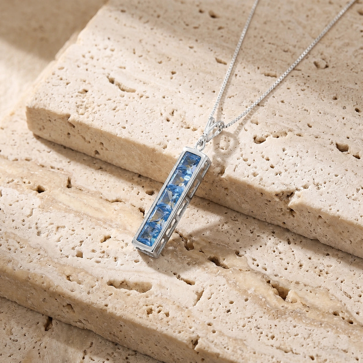 White Gold Necklace Citrine 10K — Giulietta