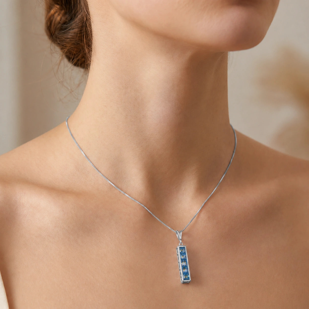 White Gold Necklace Citrine 10K — Giulietta