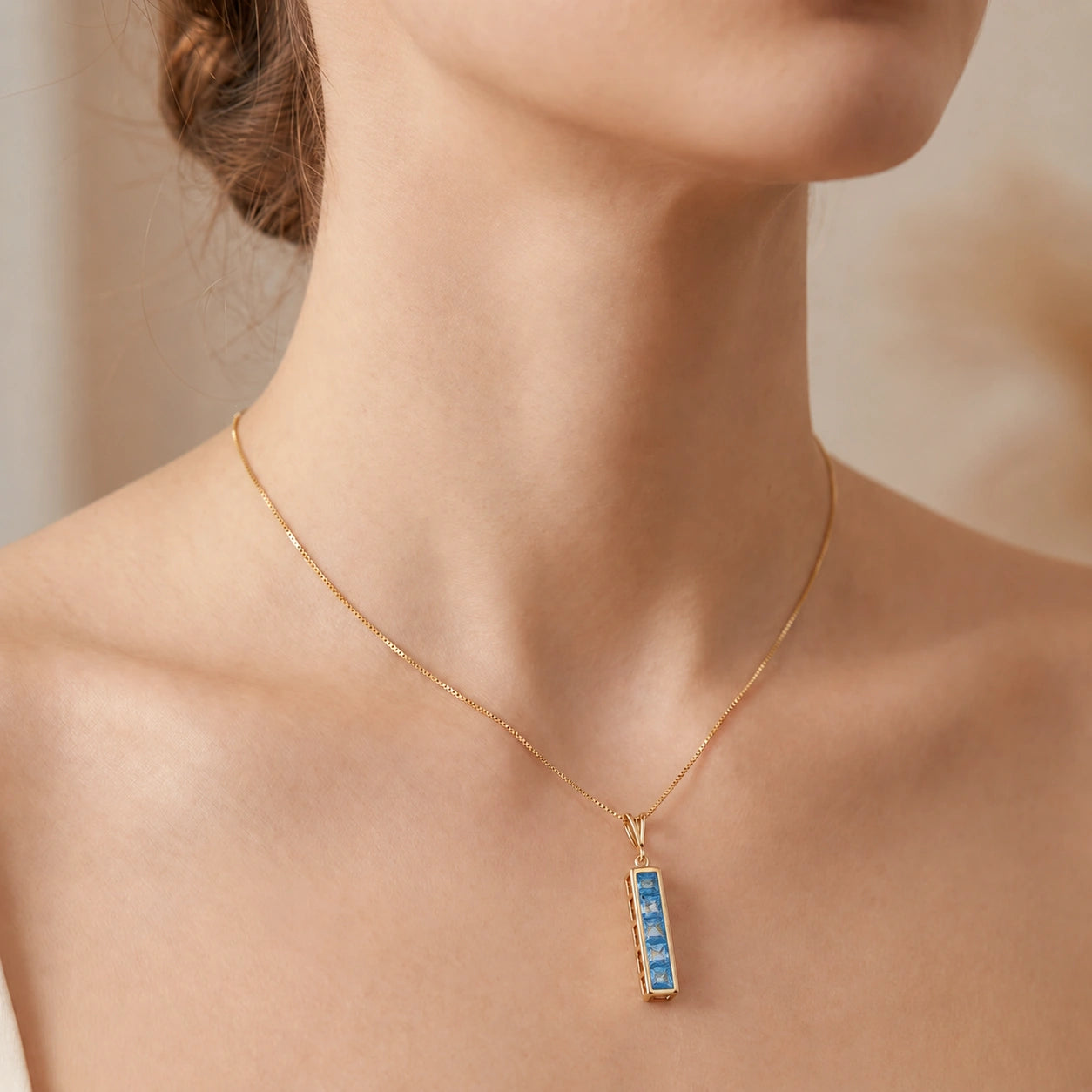 Yellow Gold Necklace Citrine 10K — Giulietta