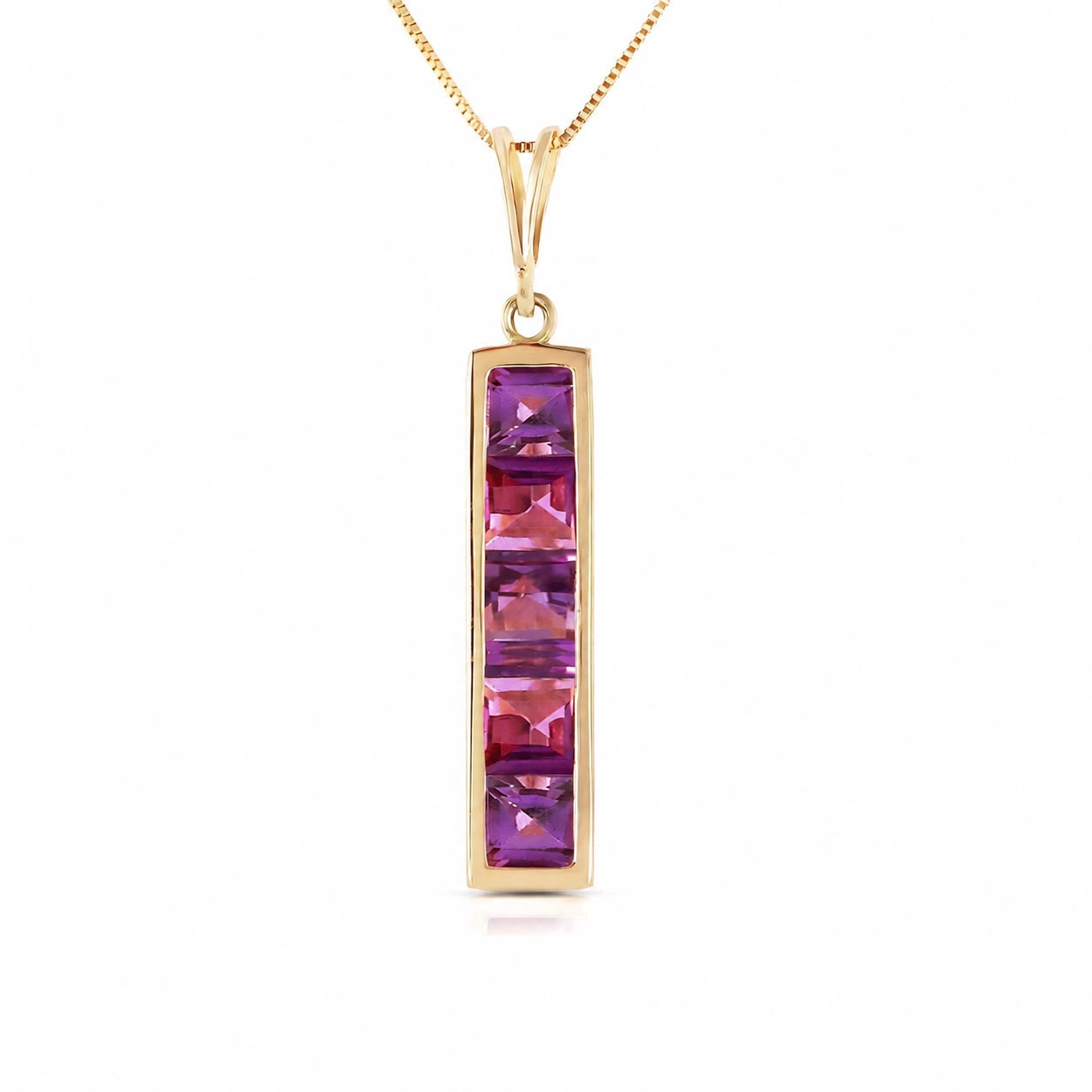 Yellow Gold Necklace Garnet 10K — Giulietta