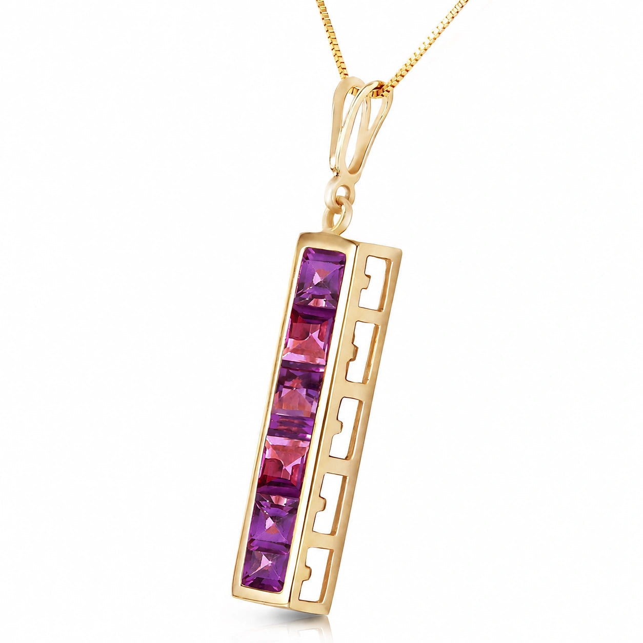 Yellow Gold Necklace Garnet 10K — Giulietta