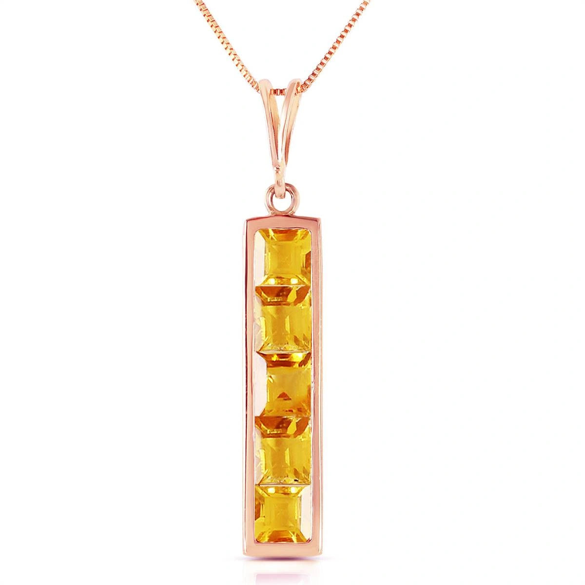 Rose Gold Necklace Multi-Gemstone 10K — Giulietta
