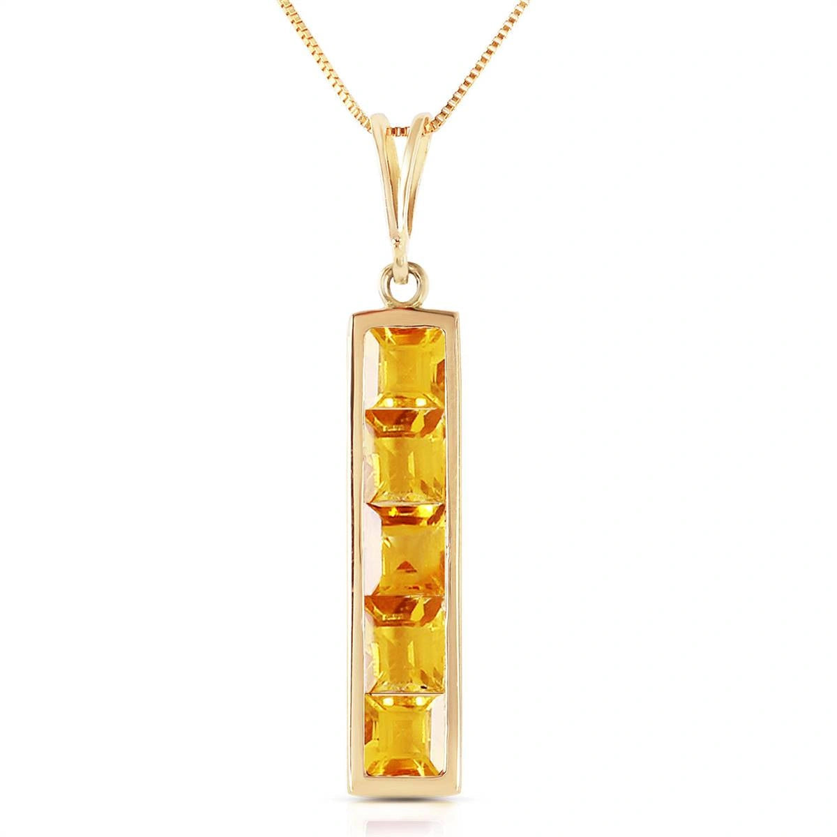 Yellow Gold Necklace Multi-Gemstone 10K — Giulietta